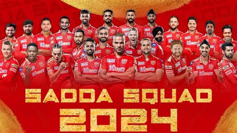 punjab kings squad 2024